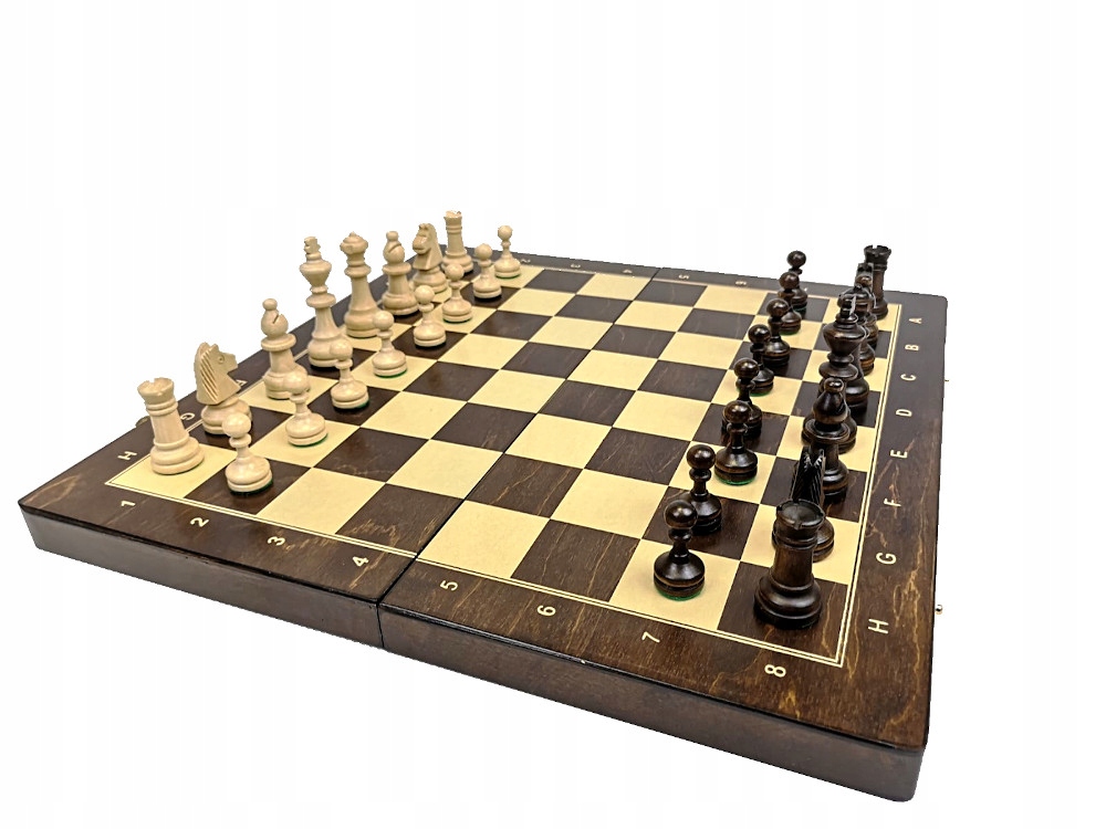 SZACHY DREWNIANE TURNIEJOWE 40x40 cm SUPER CENA ! Producent Caissa