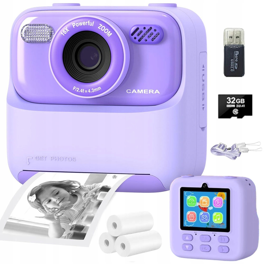 Sada Digitálního Instantního Fotoaparátu S Termotiskárnou Pro Děti