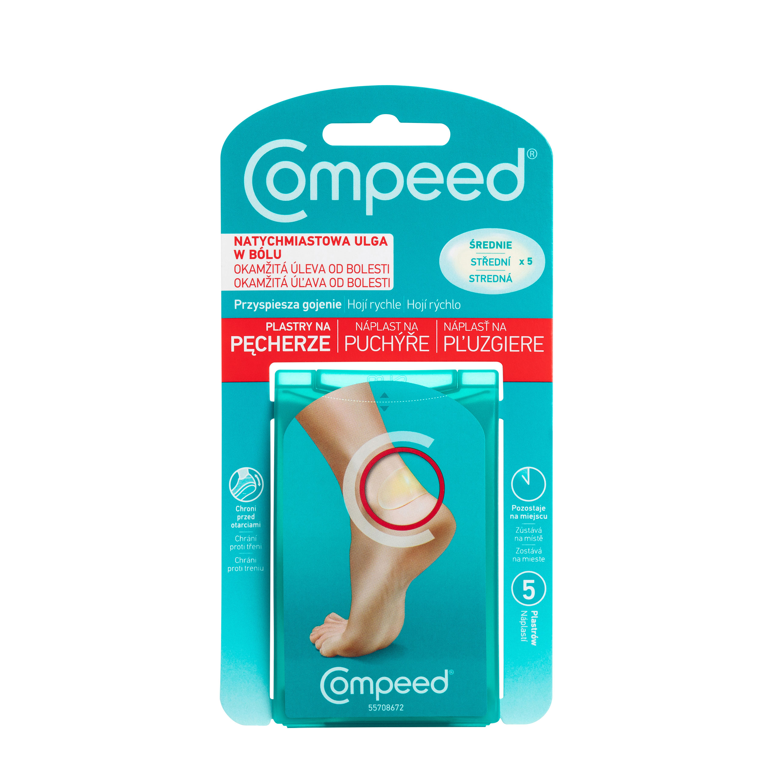 

Compeed plastry na pęcherze otarcia średnie 5 szt