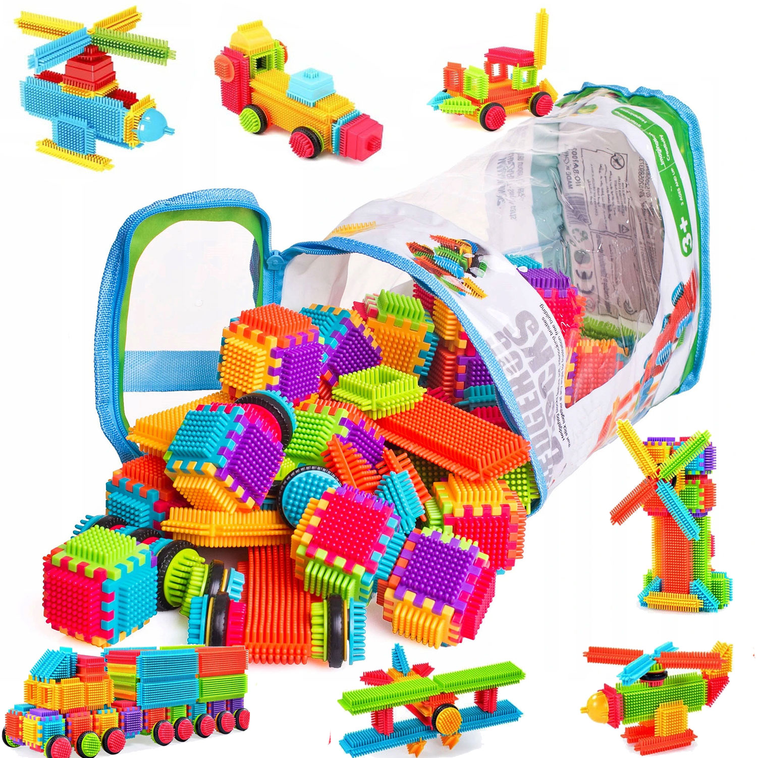 

Klocki Wafle Edukacyjne Konstrukcyjne Jeżyki 90el