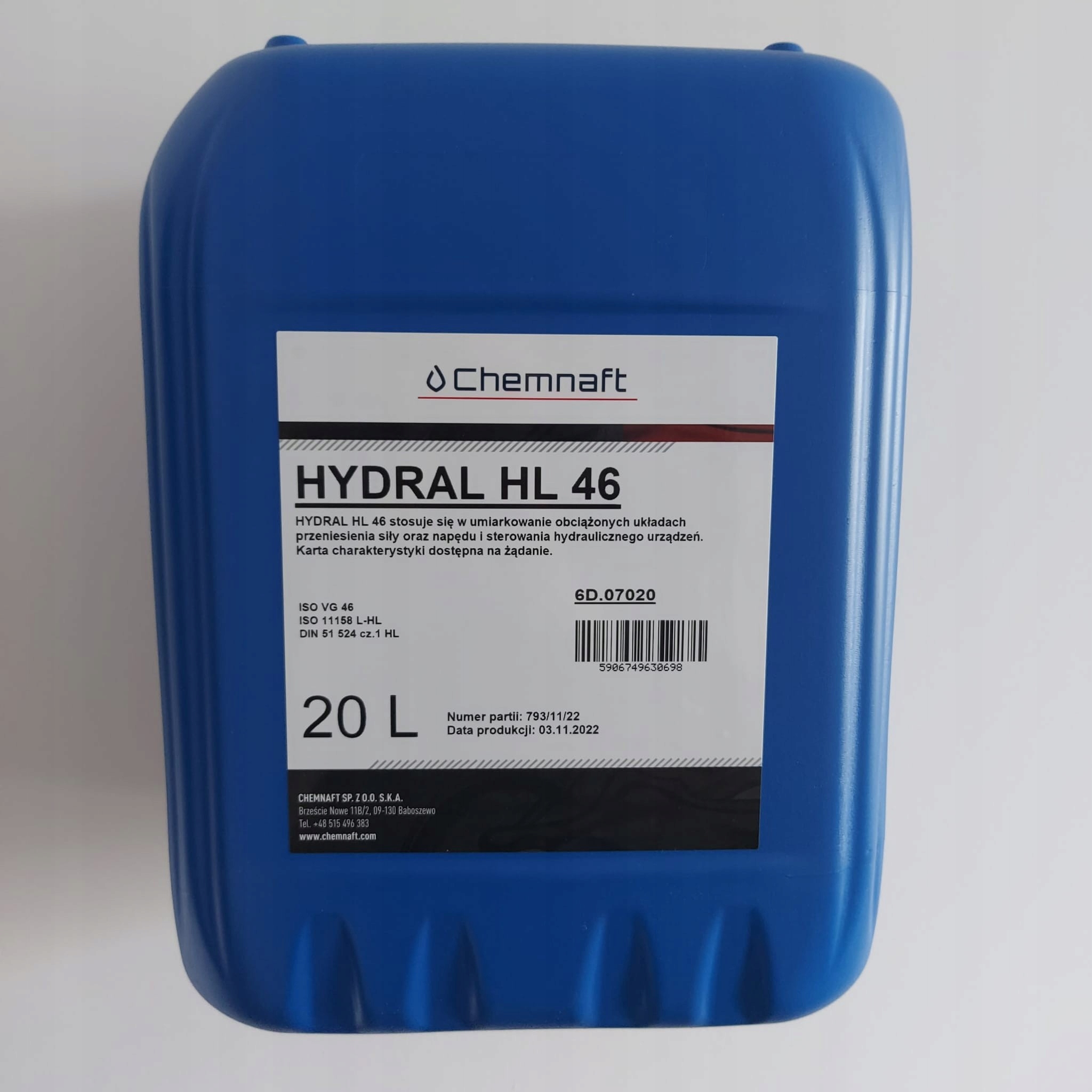 OLEJ ORYGINALNY QUALITIUM HYDRAL HL 46 20L