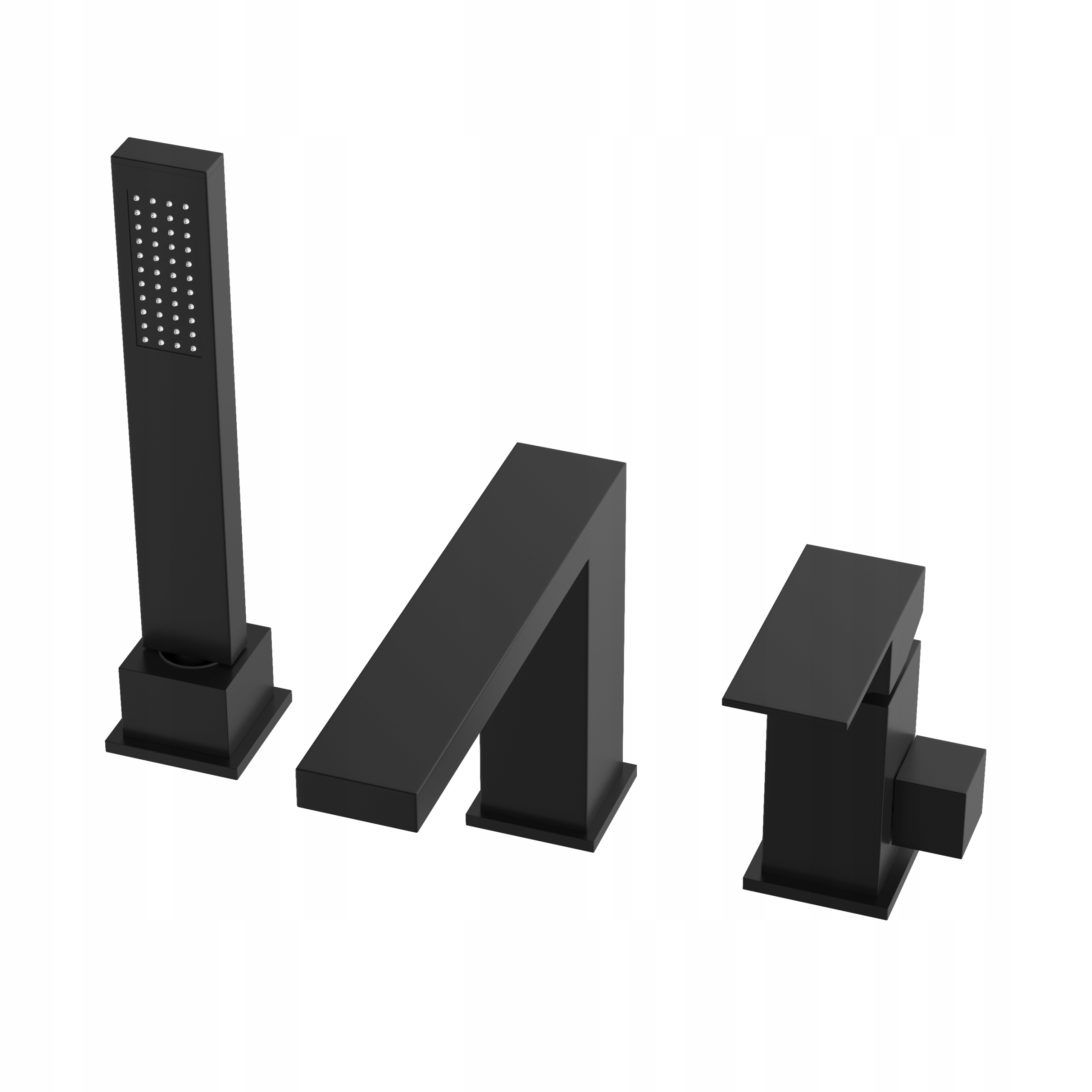 Stojanková Vaňová Batéria 3-OTVOROVÁ, Nová, Sprchový Kohútik, Čierna