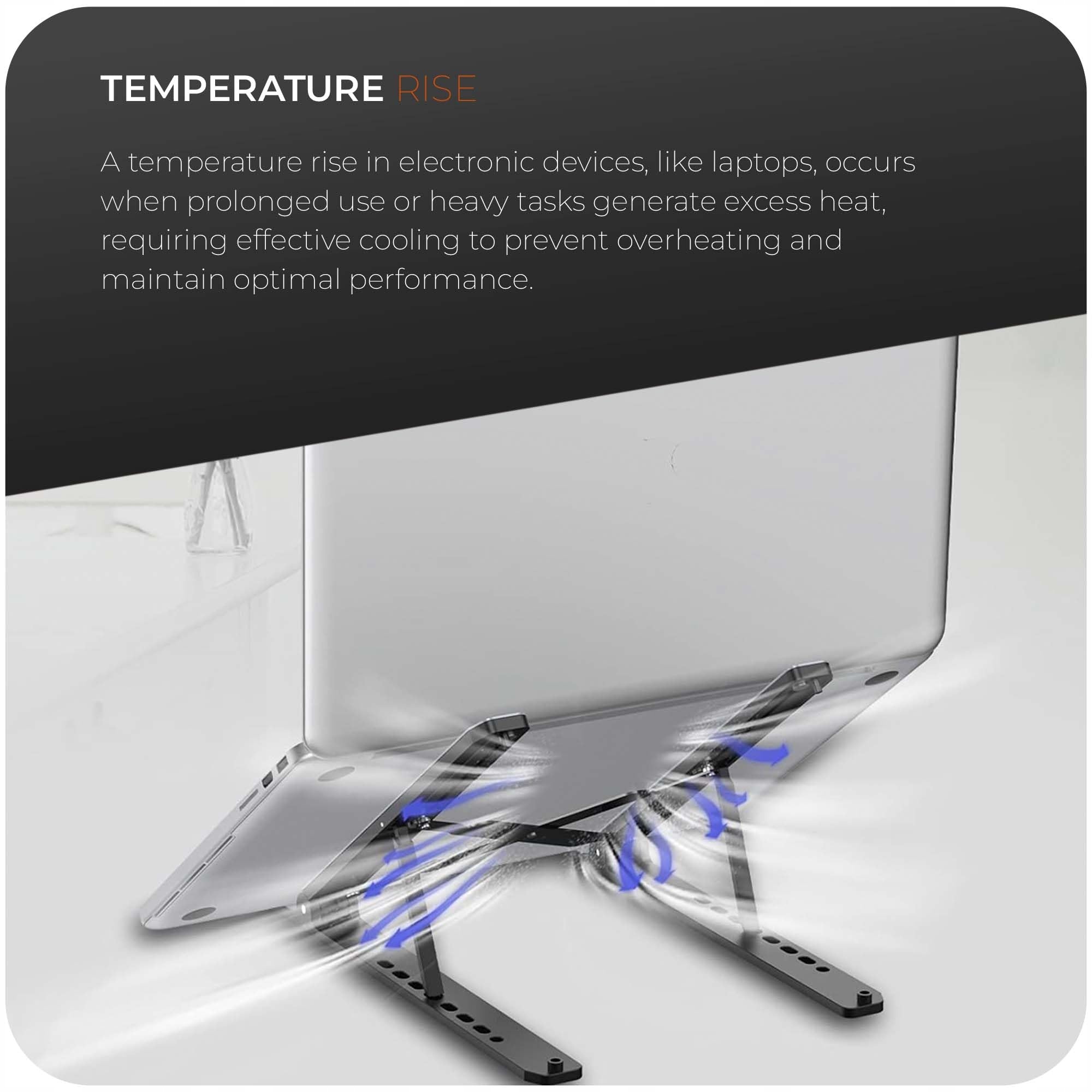 BABACOM Regulowany Składany Stojak Pod Laptopa Z Aluminium 10-16 Cali — miniatura 9