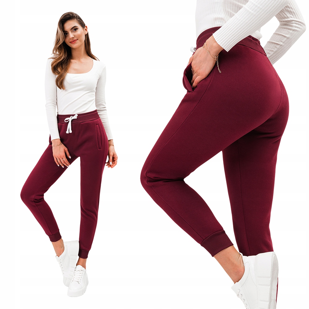 

Spodnie damskie dresy 070PLR bordowe L