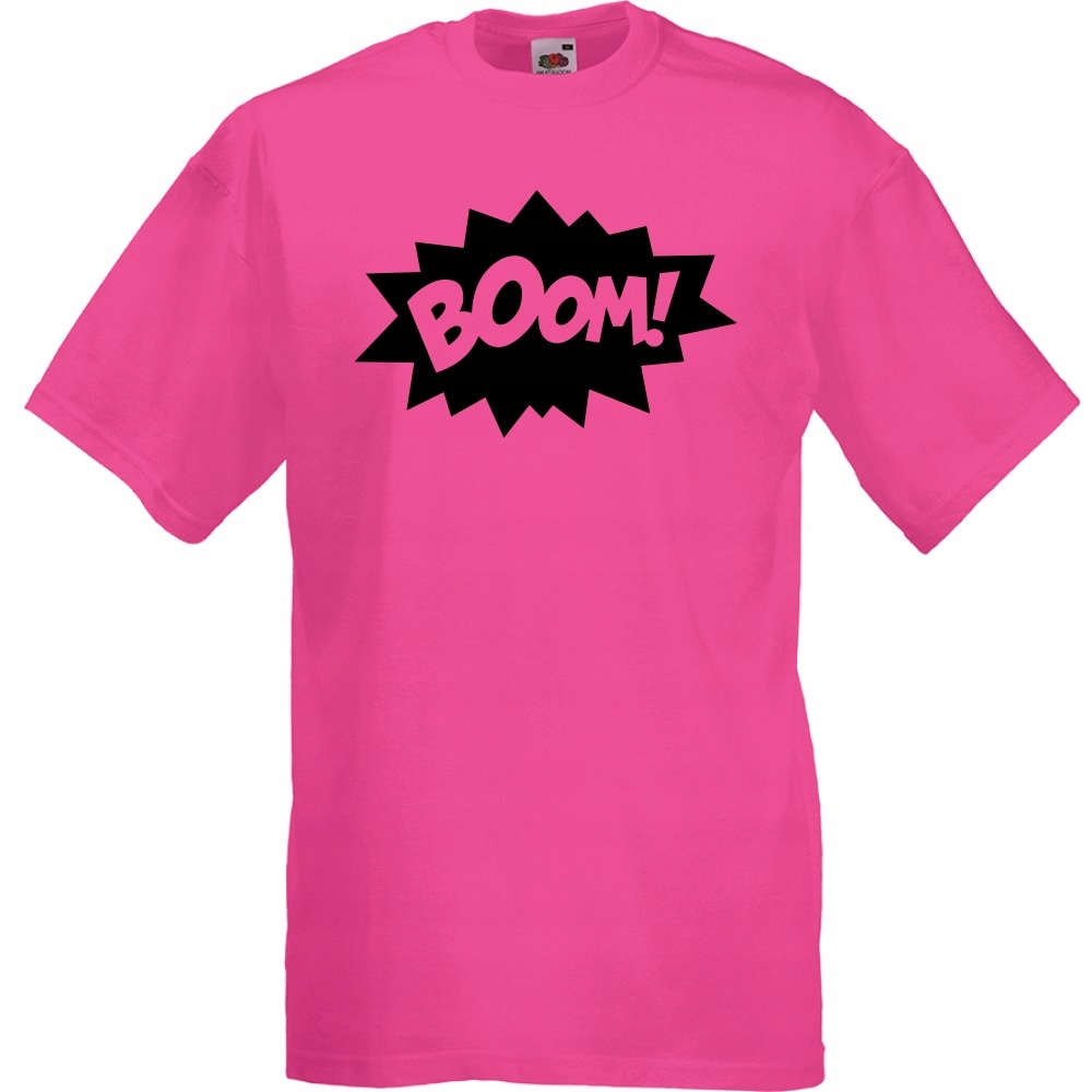 

Koszulka boom! napis S fuksja