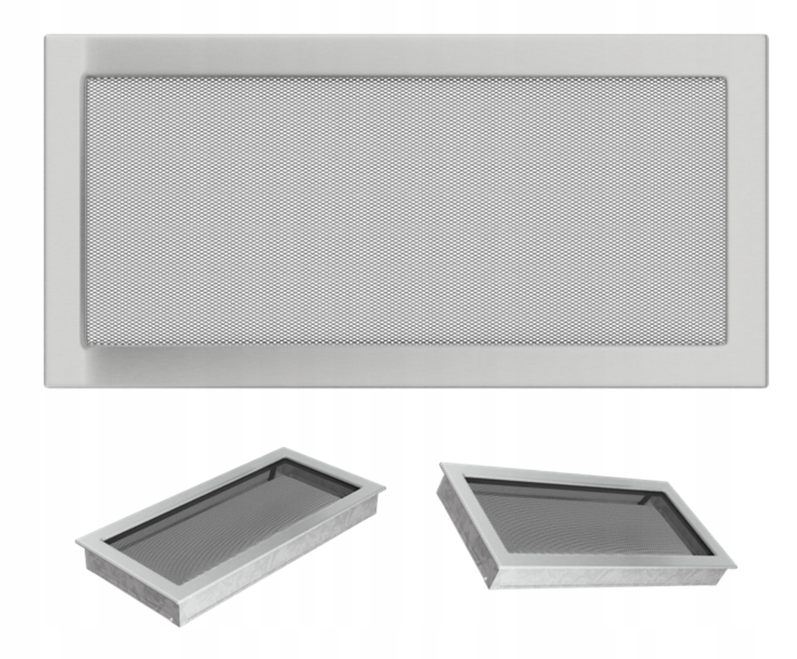 Vetracia mriežka brúsená 22x45 krbová podlhovastá, obyčajná, so sieťkou