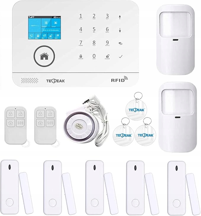 Tecpeak bezdrátový WiFi Gsm alarm 2,4 GHz baterie 6-8 h