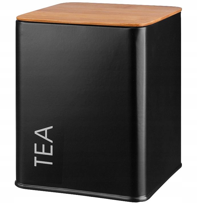 

Pojemnik Z Uszczelką Czarny metal herbata Tea