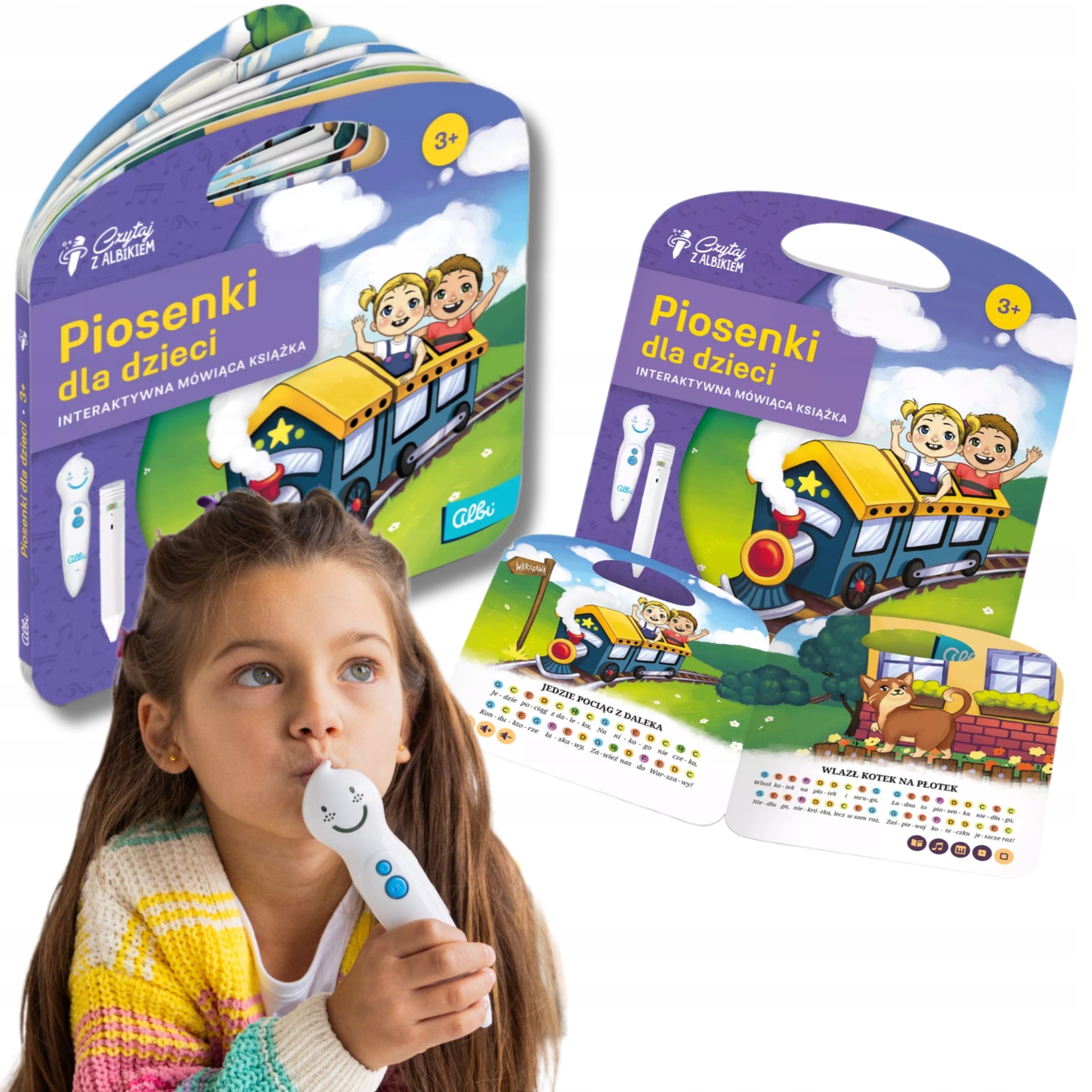 Czytaj z Albikiem Piosenki Dla Dzieci Interaktywna MiniKsiążka Mówiąca Albi
