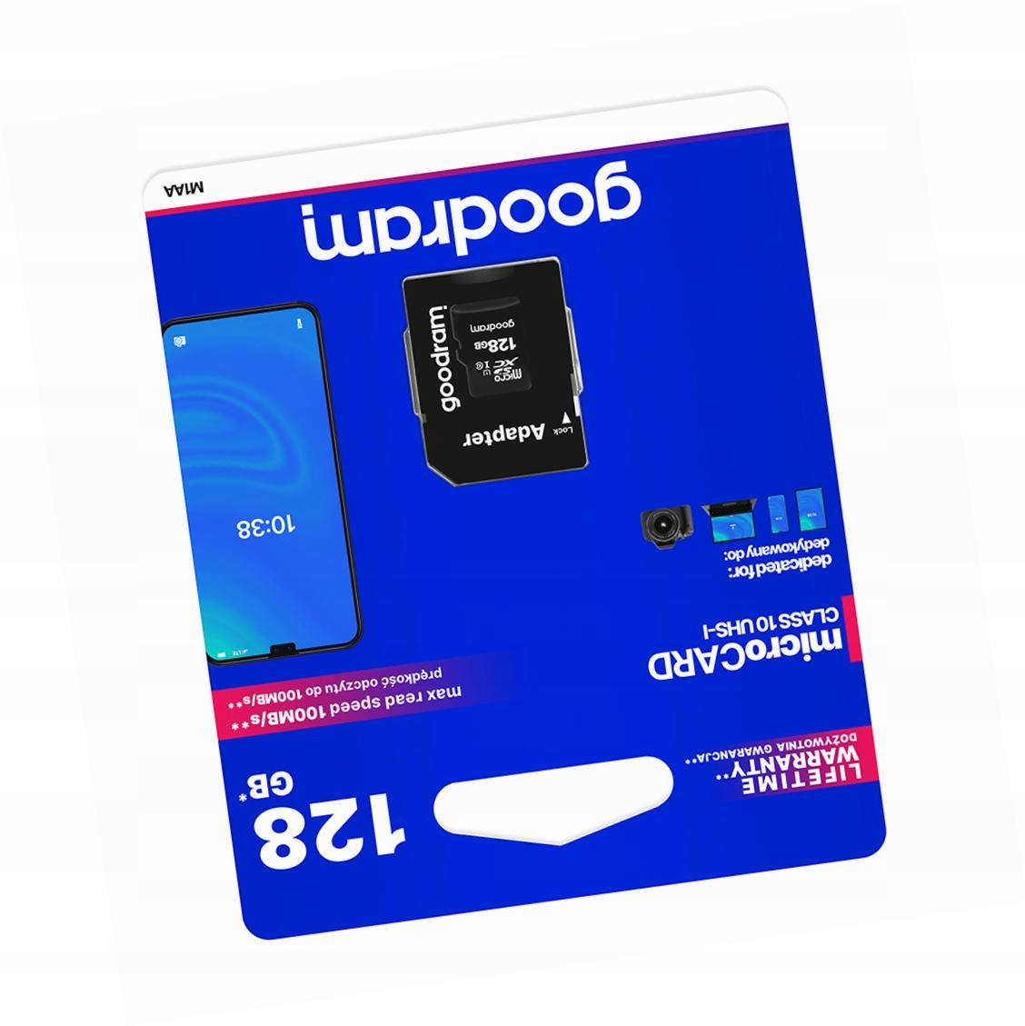 Karta pamięci 128GB microSD do telefonu szybka 10 Class z adapterem Sd