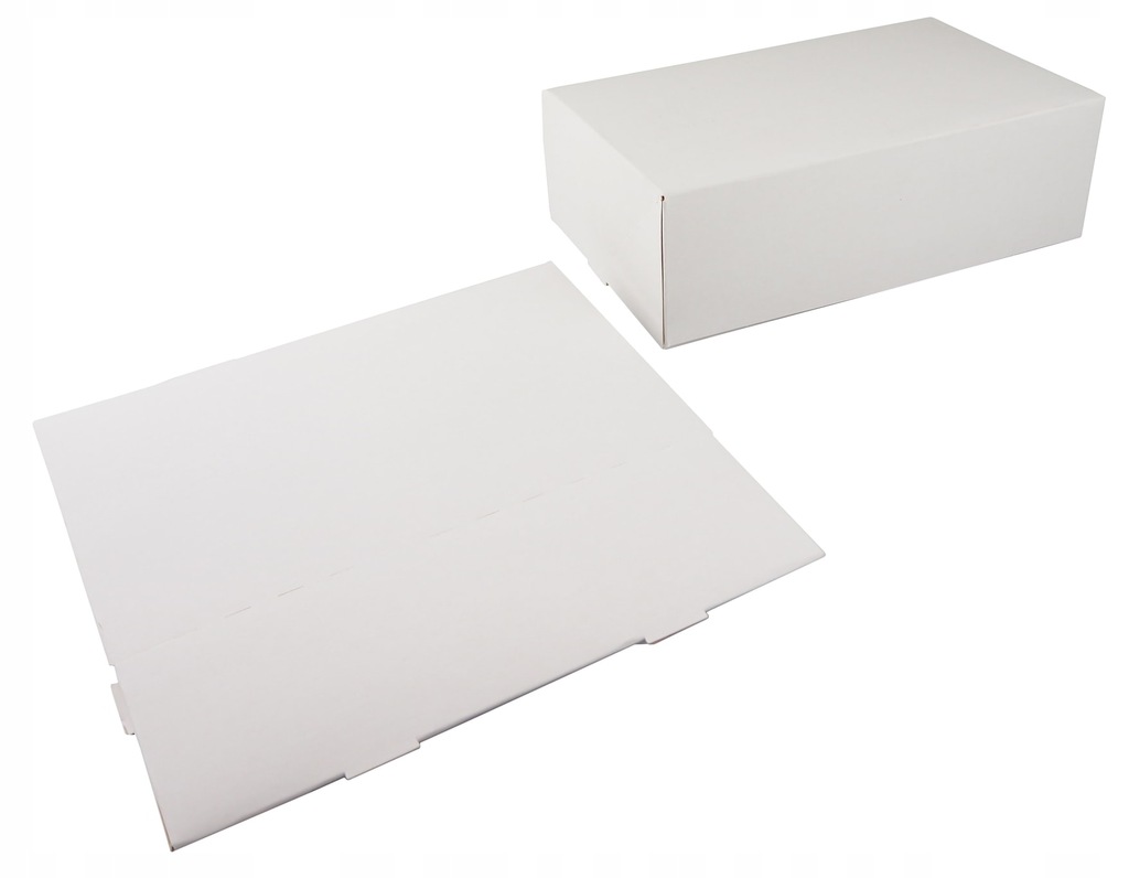 

Karton pudełko na tort ciasto białe 31X22X8 cm