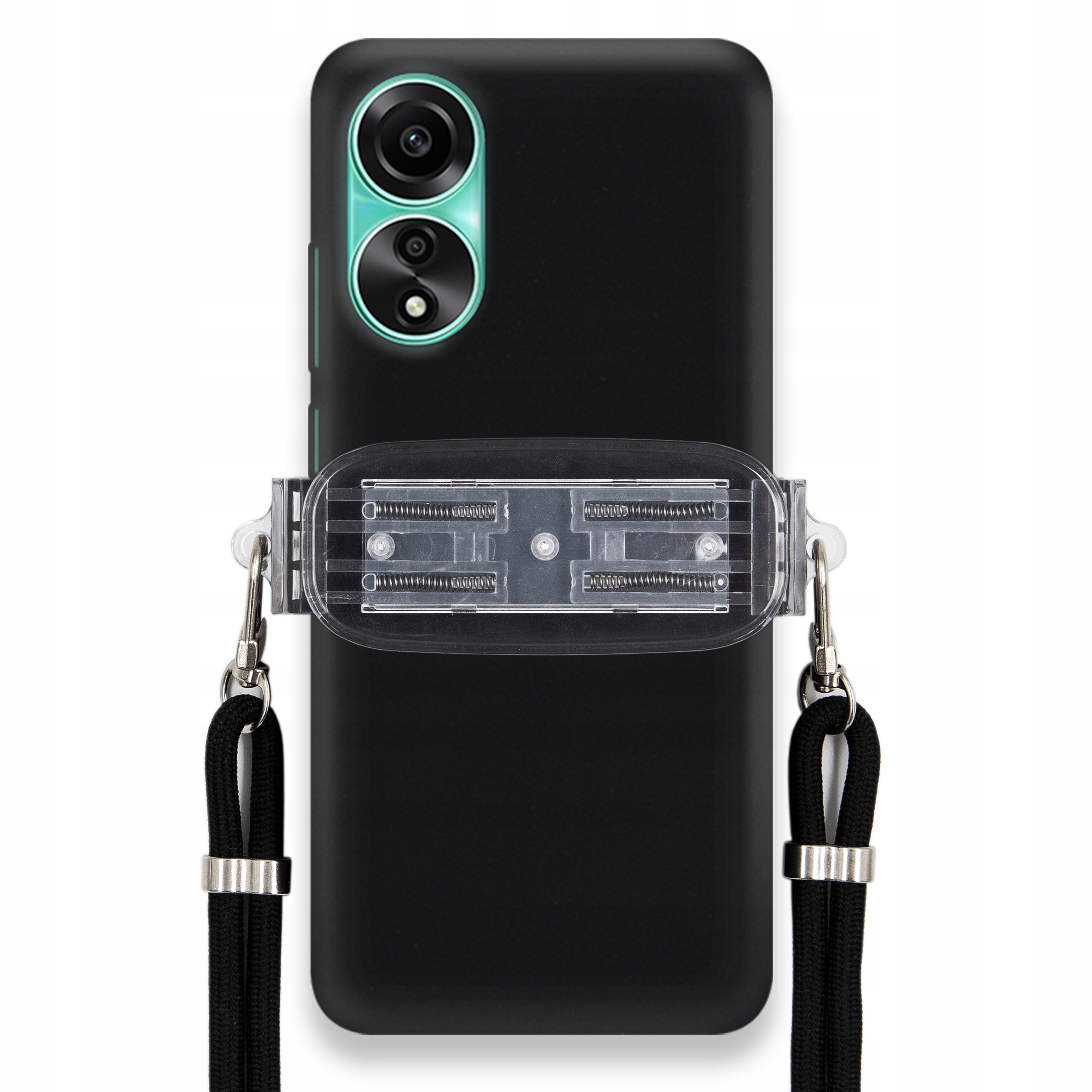 Puzdro Na Oppo A78 4G Smooth Case Ochrana Univerzálny Držiak Čierna Šnúrka