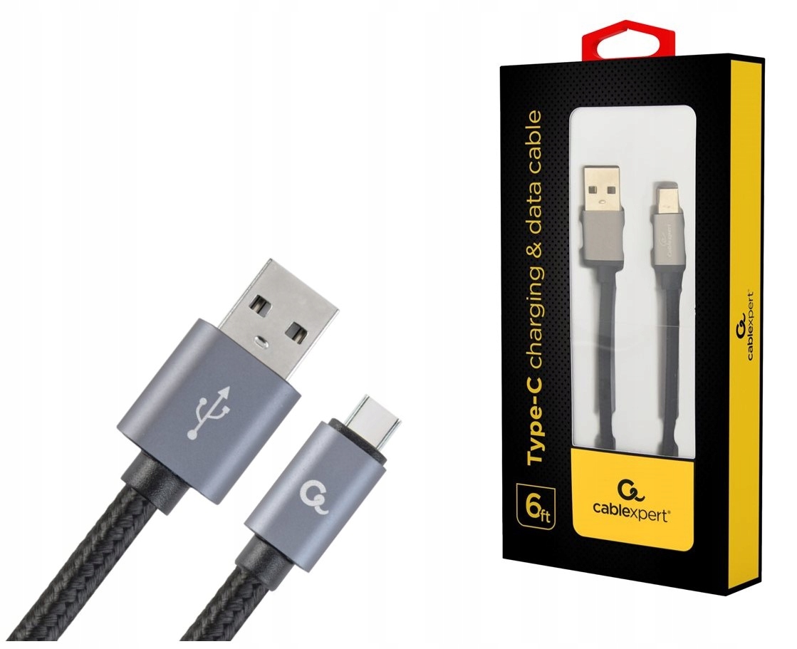 2x KABEL USB-C DO ŁADOWANIA TELEFONU XIAOMI MOTOROLA OPPO SAMSUNG HUAWEI Długość przewodu 1.8 m