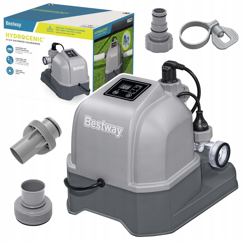 Automatyczna dezynfekcja wody w basenie ogrodowym generator chloru 12 g/h
