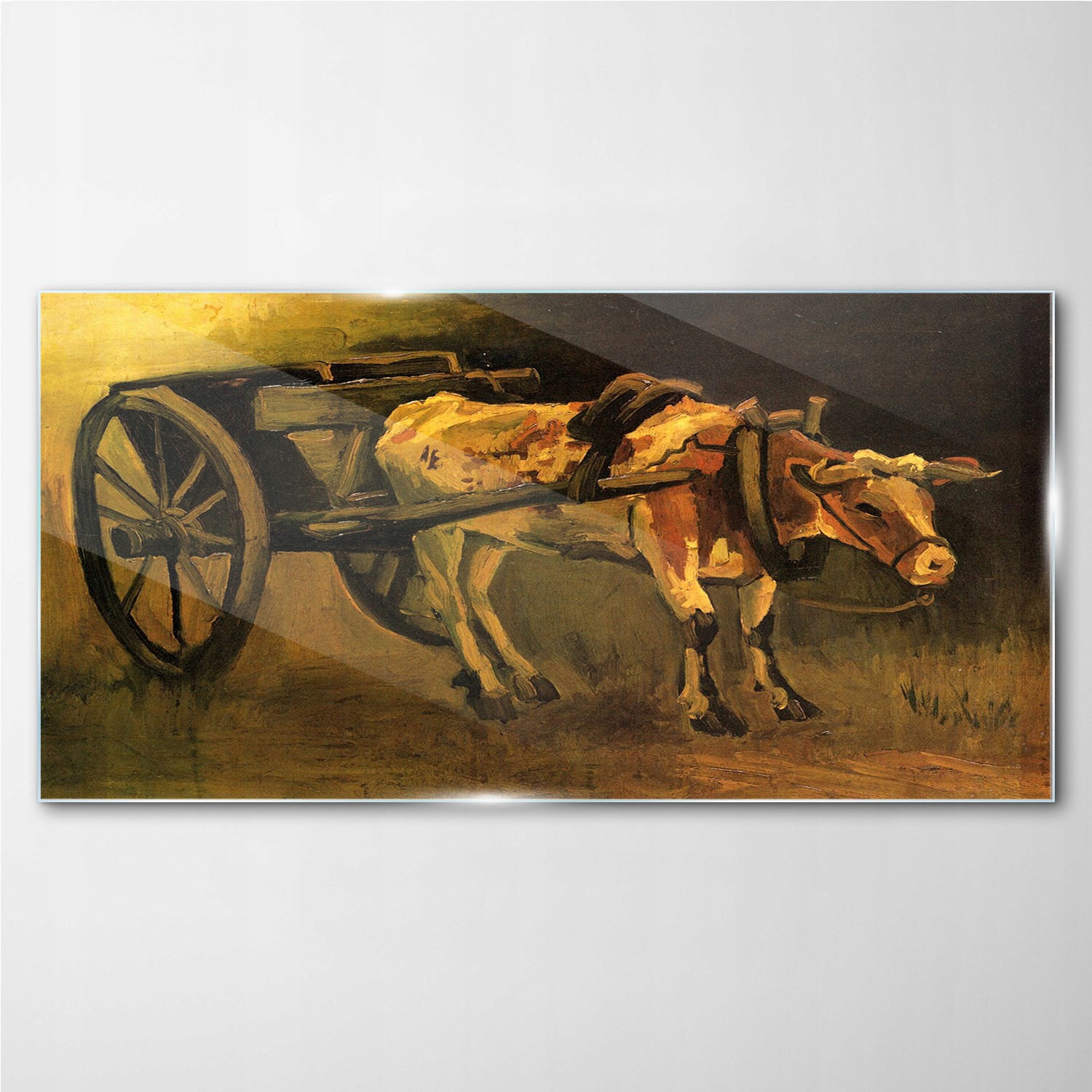 

Foto-obraz szklany Wózek i wół Van Gogh 140x70 cm