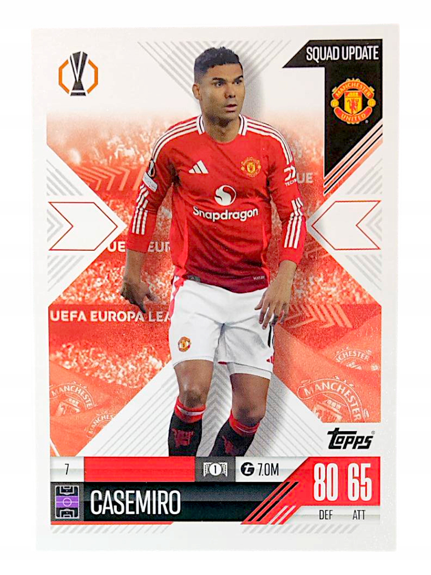 Topps Match Attax Extra 2025 Squad Update 7 Casemiro Manchester United