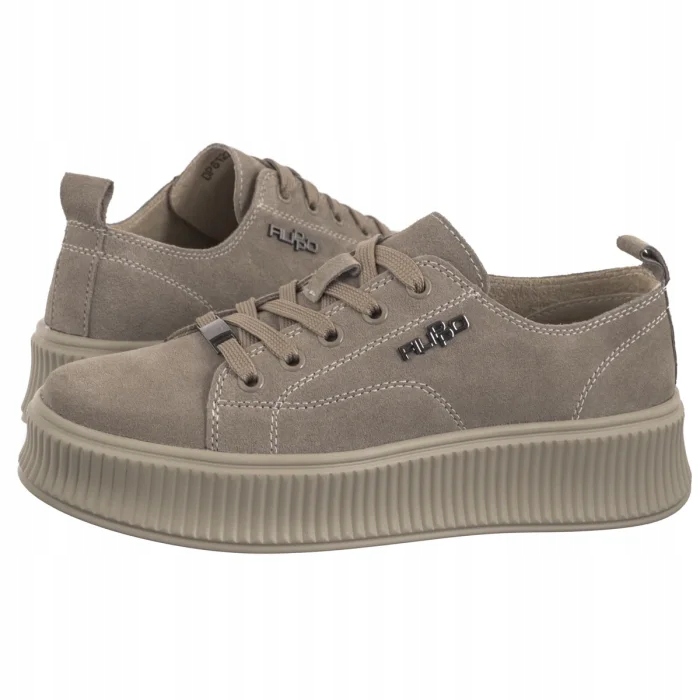 Dámské kožené tenisky na platformě Filippo Šedé DP6122/25