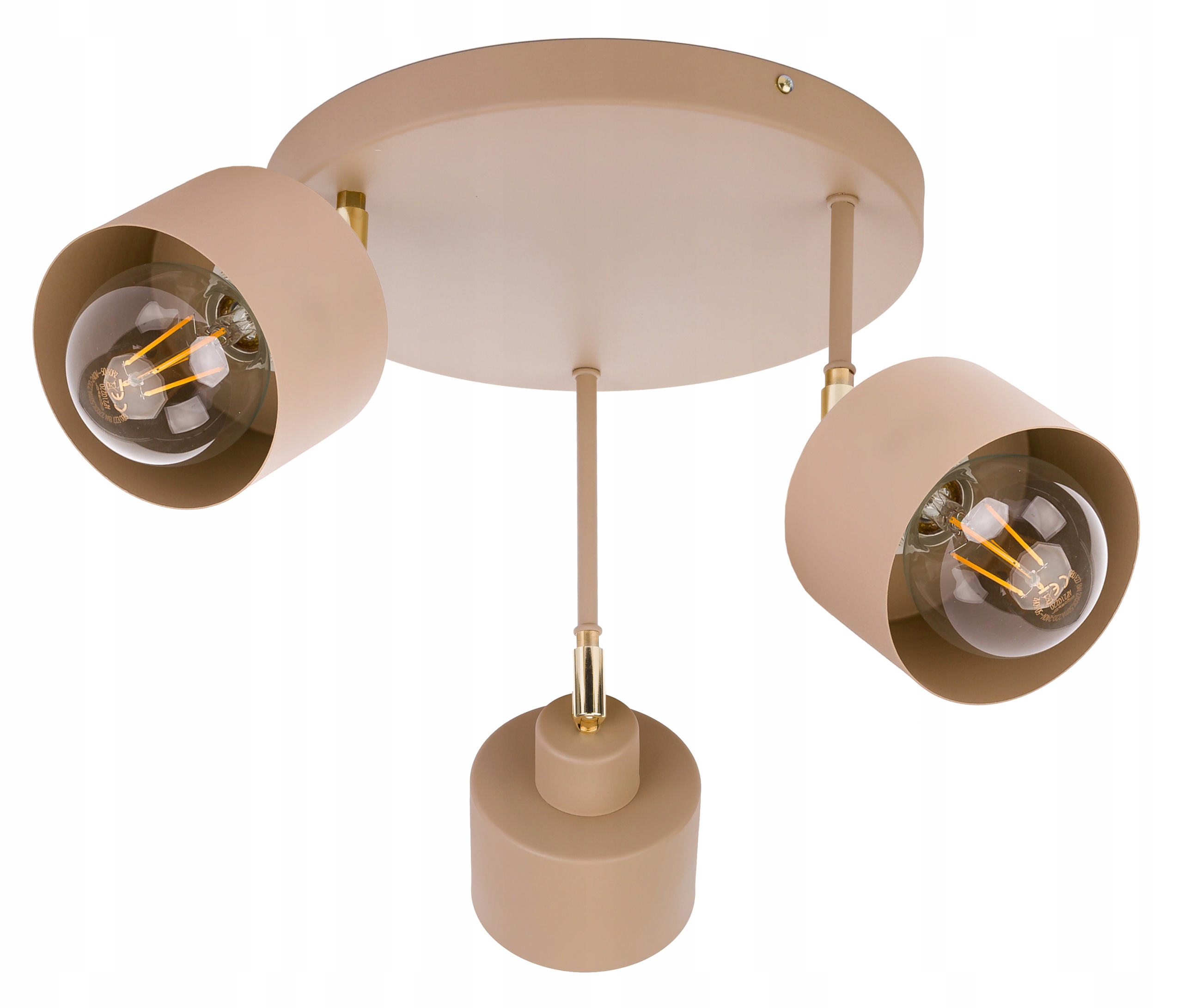 Závěsná Stropní Lampa Stropní Svítidlo Lustr Ruch Hrnek 3x E27 Kašmír béžová ecru