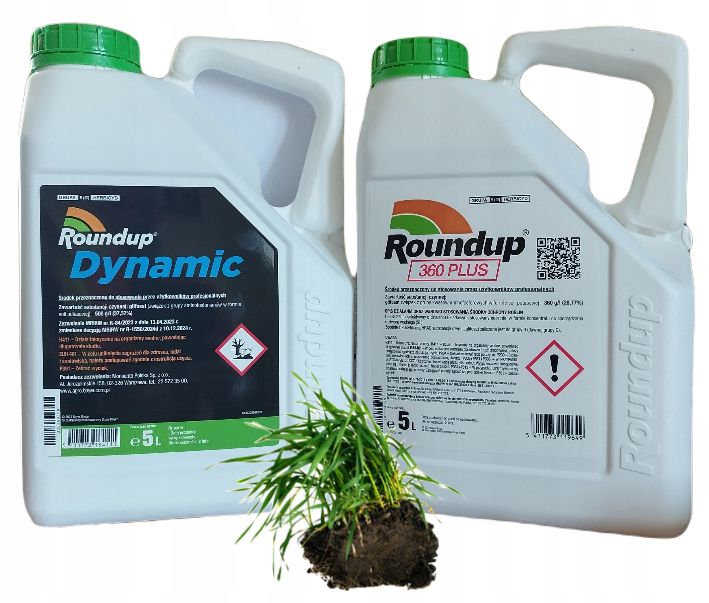 Roundup Plus 360SL 5l i Roundup Dynamic 613 Sl 5l Zestaw na Chwasty