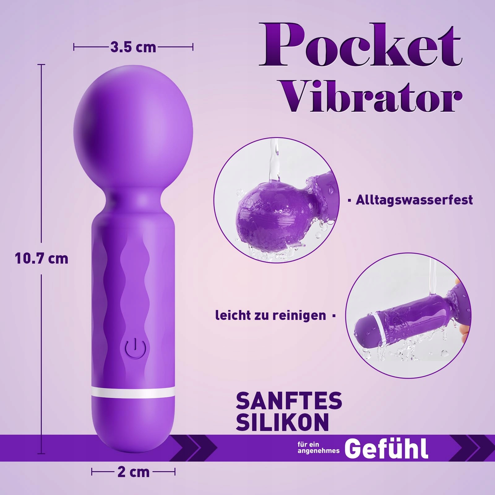 MINI VIBRATOR DLA KOBIET Z ELASTYCZNĄ GŁOWICĄ 10 TRYBÓW SEKS ZABAWKA — miniatura 3