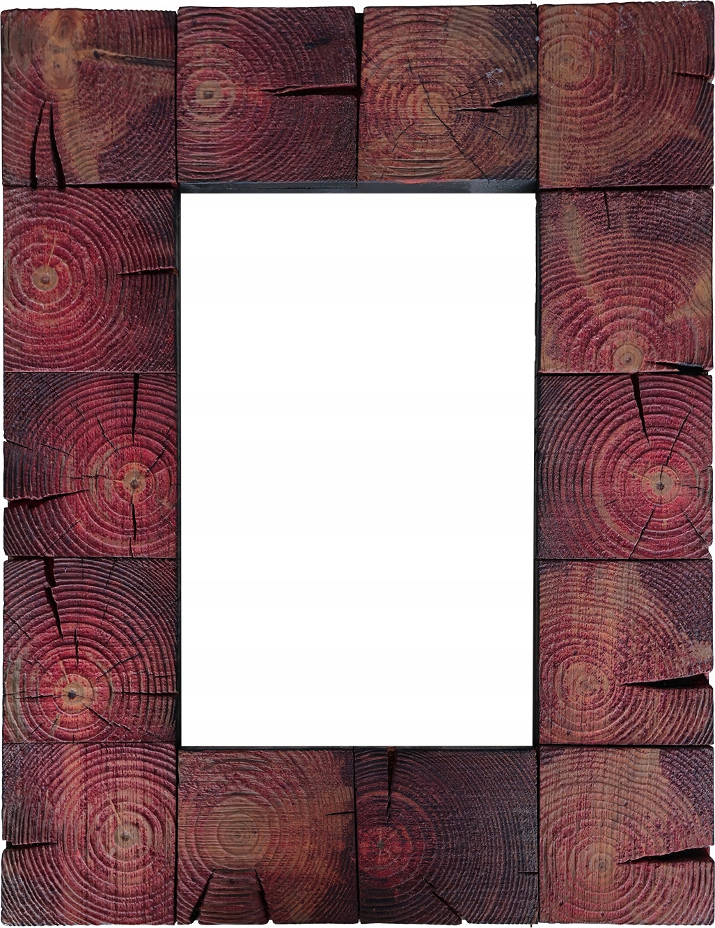 Rustikálny drevený rám – odtieň červeného duba