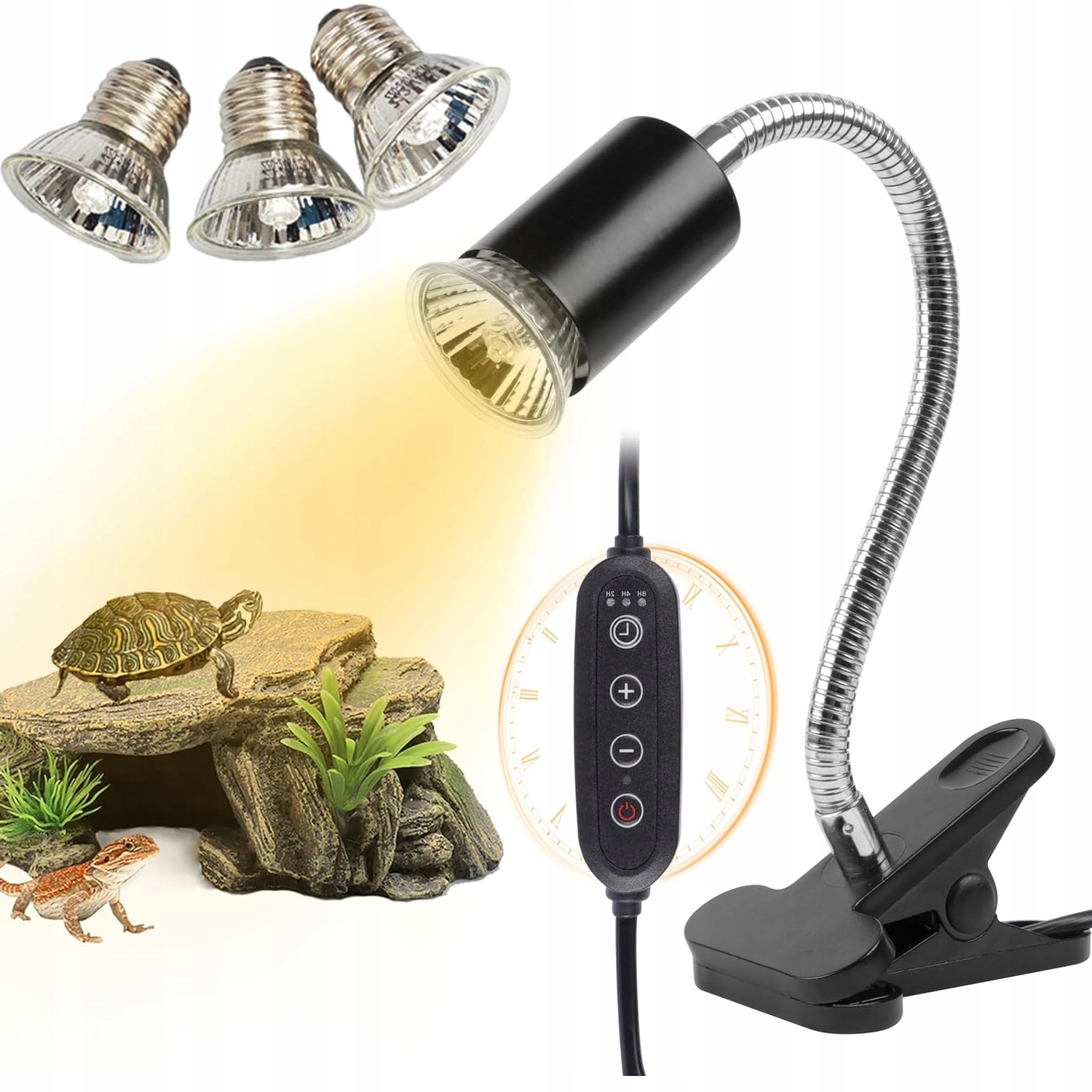 Topná Lampa Do Terária Topná Lampa E27 Uva Uvb Akvarijní Zvířata