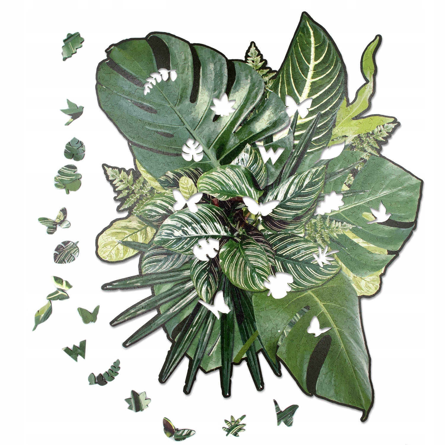 PUZZLE DREWNIANE LIŚCIE DŻUNGLI 435 elementów Stan opakowania oryginalne