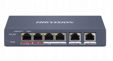 Switch Poe Hikvision DS-3E1106HP-EI 4-PORT 60W 48V DC Metalový Linkvu