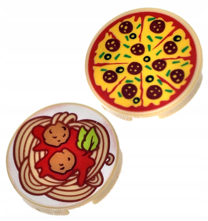 

Lego jedzenie Pizza Spaghetti klopsiki - 2 płytki
