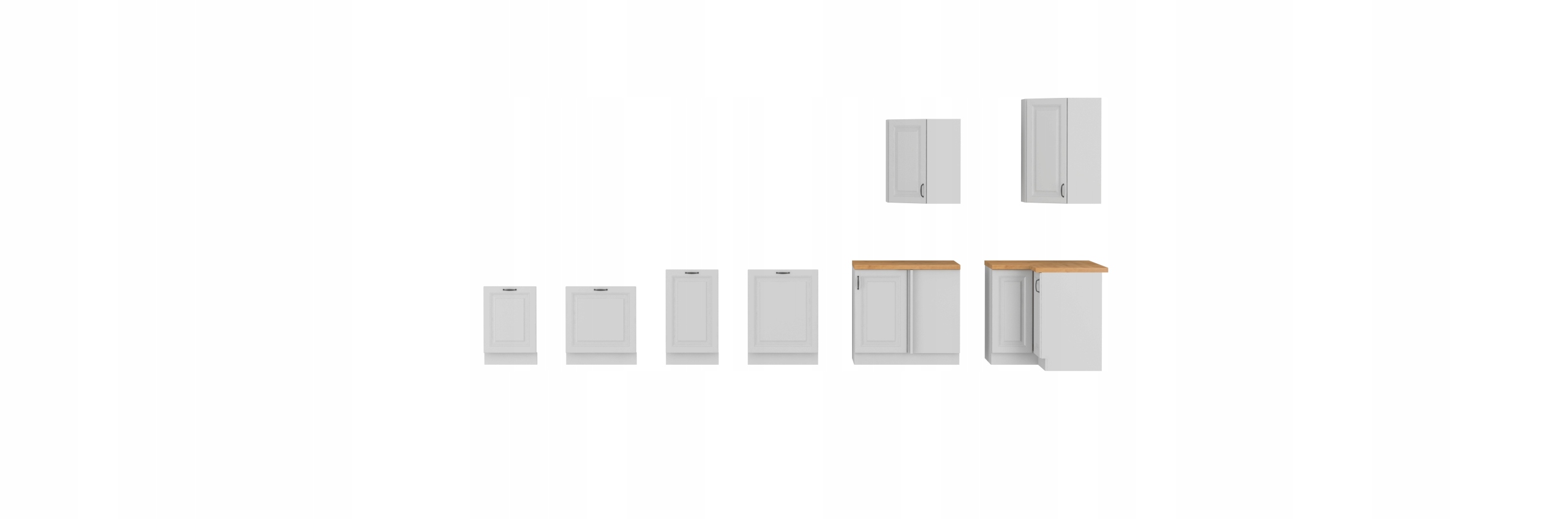 Szafka kuchenna narożna frezowane fronty SPRING Liczba półek 1