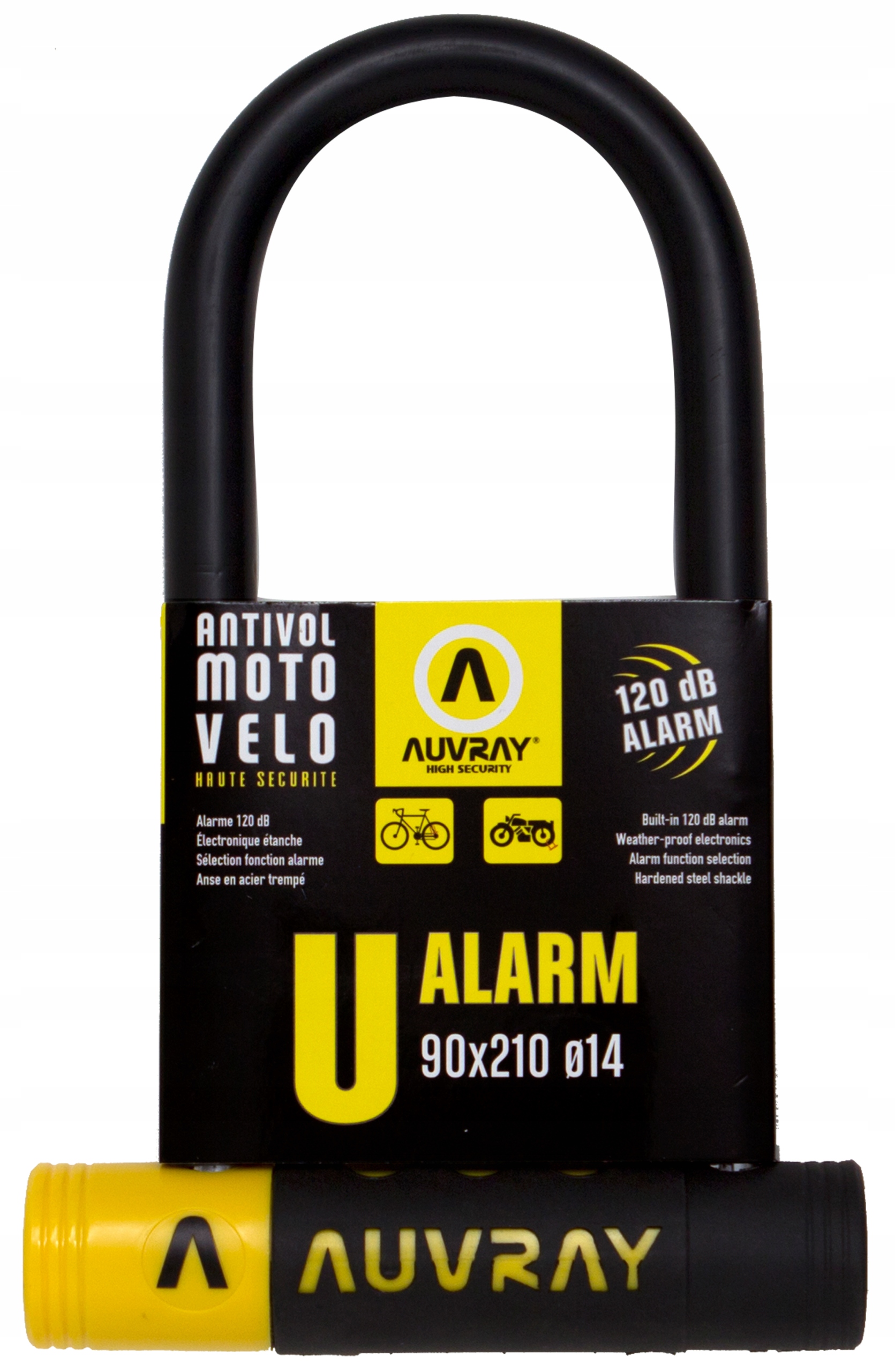 ZAPIECIE U LOCK ALARM 90X210 BOLEC 14MM AUVRAY