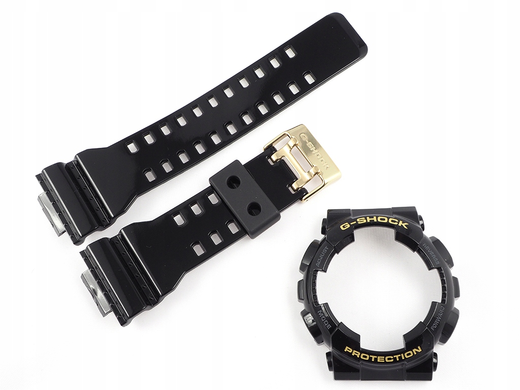 Casio pásek a bezel GA-110GB GA-110 GA-100 GD-100GB černý lesk originál