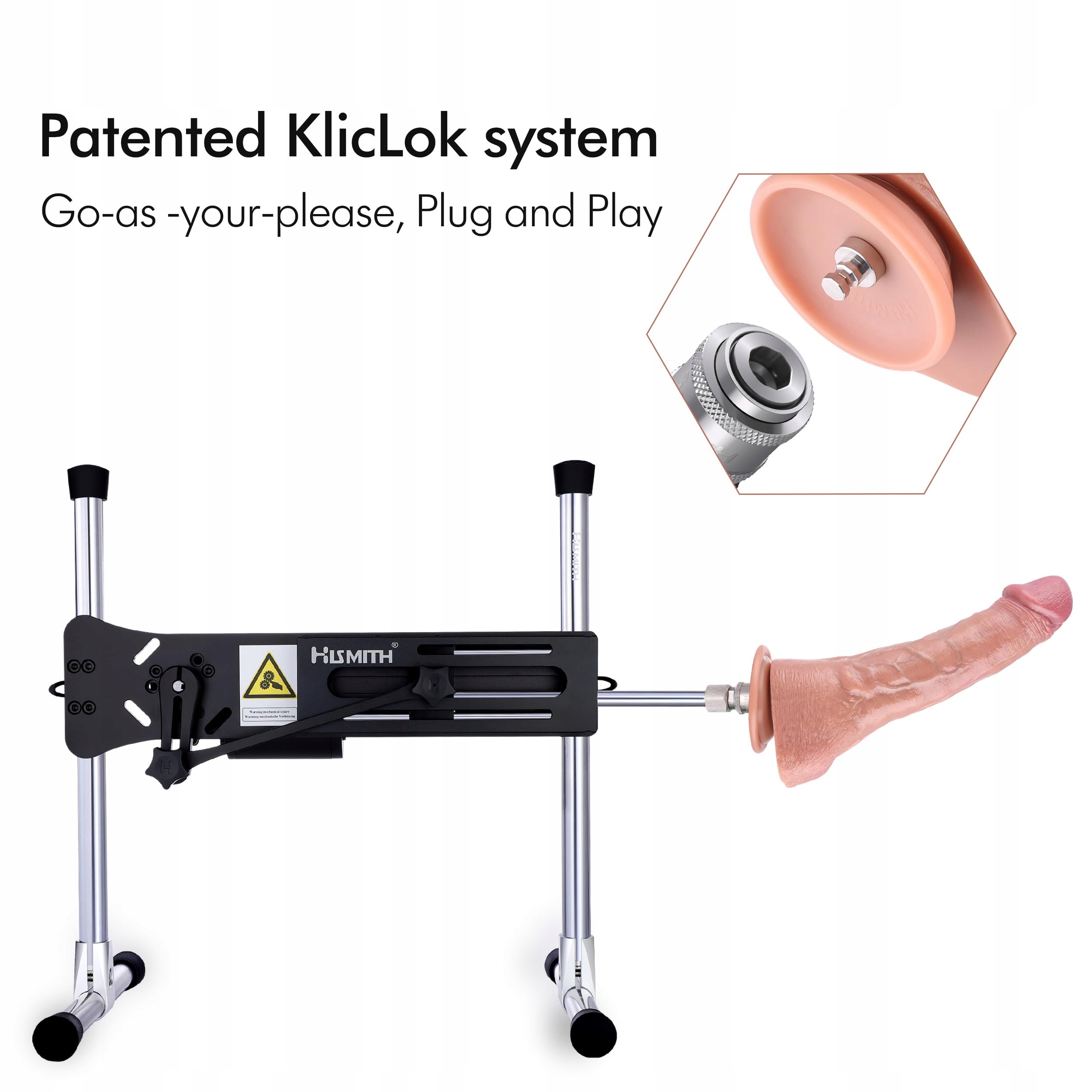 HISMITH Realistyczny Dildo Do Maszyny Seksualnej Z Systemem KlicLok — miniatura 6
