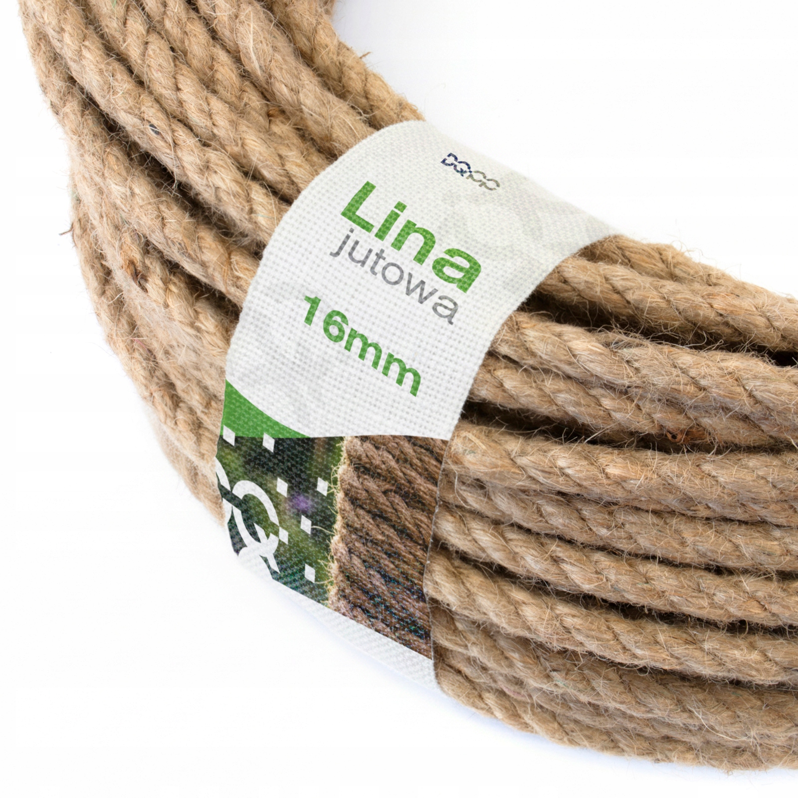 Lina Jutowa 16mm linka 50mb Liny Jutowe Juta żeglarska dekoracyjna trwała