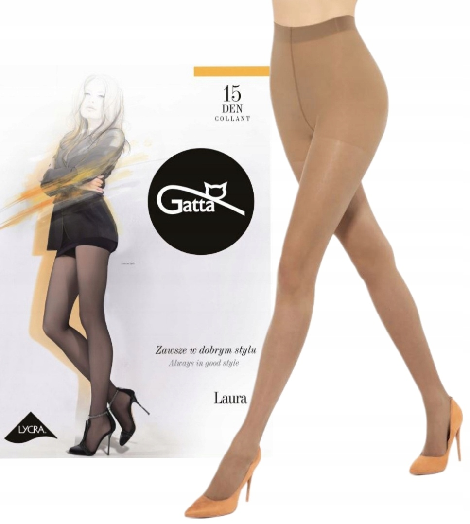 

Rajstopy Gatta Laura 15 den Golden r.3