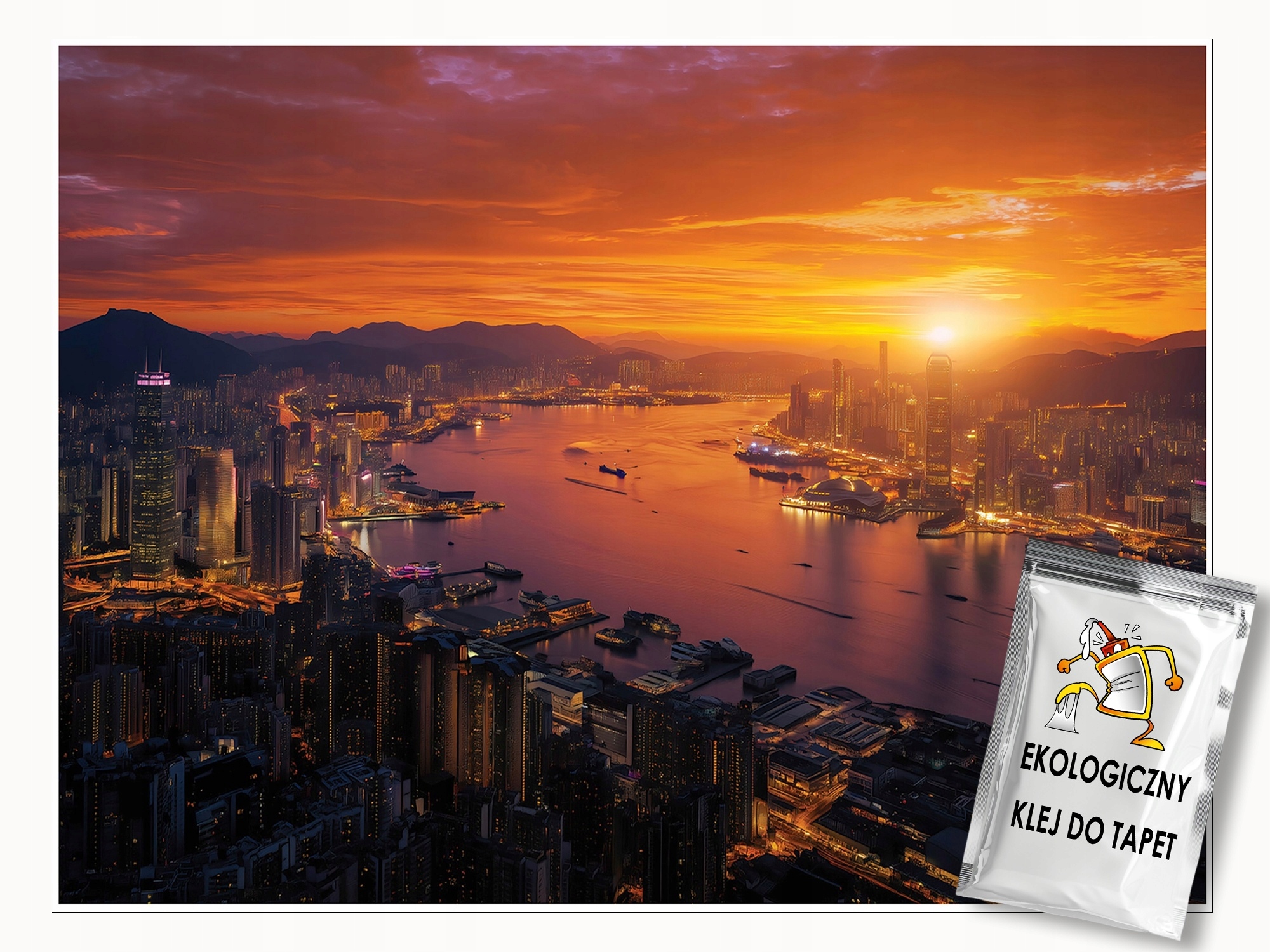 Fototapeta Město V Noci Hong Kong Ložnice Obývací Pokoj Tapeta Flizelina 350x250