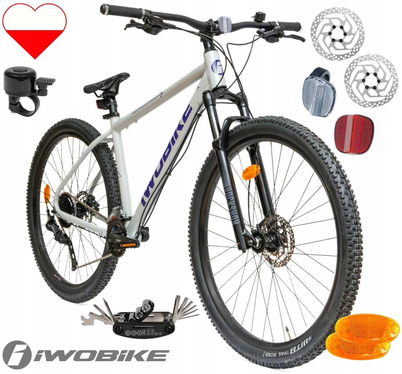 Rower Męski Górski 29" Mtb RockShox Hydraulika Iwobike Shimano Cues 2025