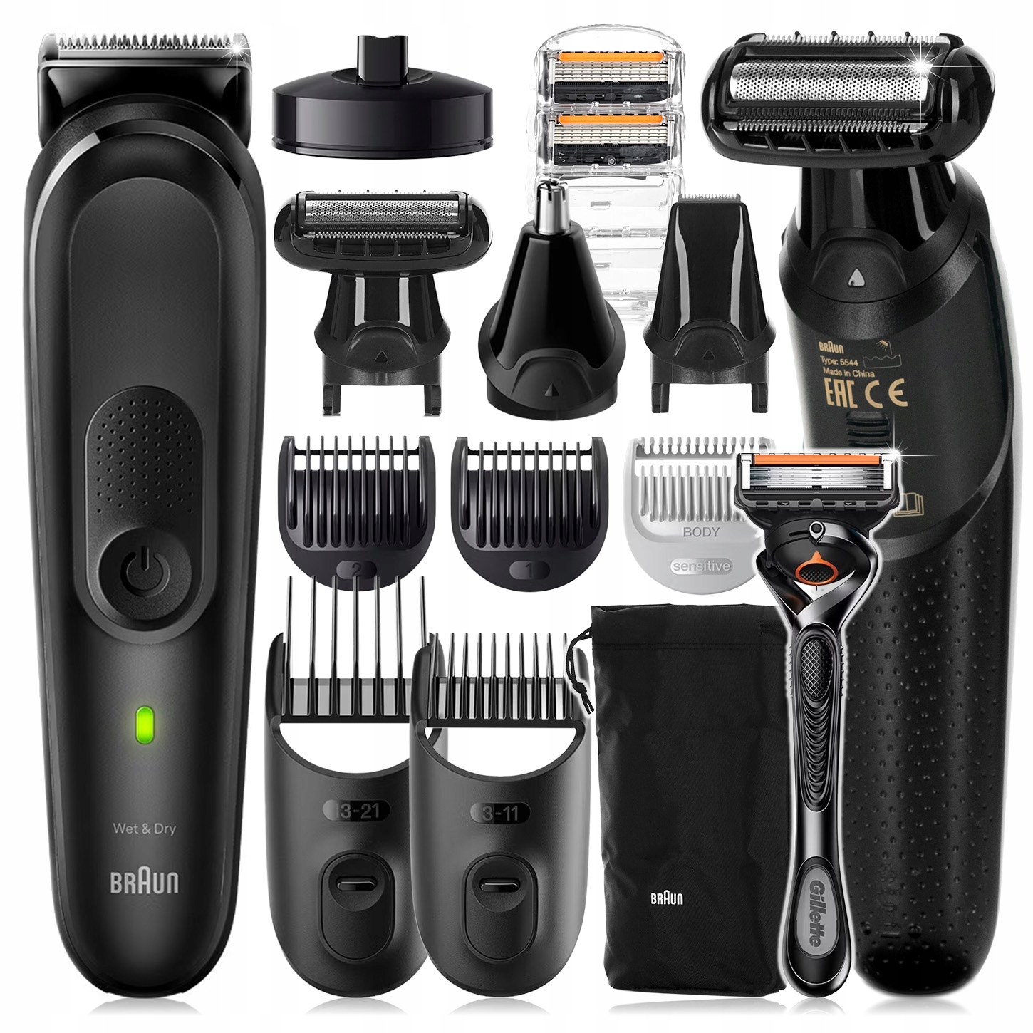 Zastřihovač Nosních Vousů Holicí Strojek Braun Series 7 Megapack