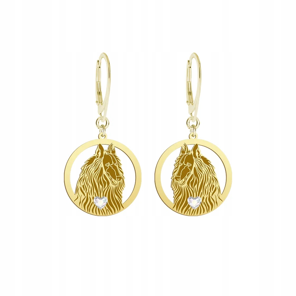 Náušnice Zlaté se psem 925 Belgický ovčák Groenendael Dárek Gravírování