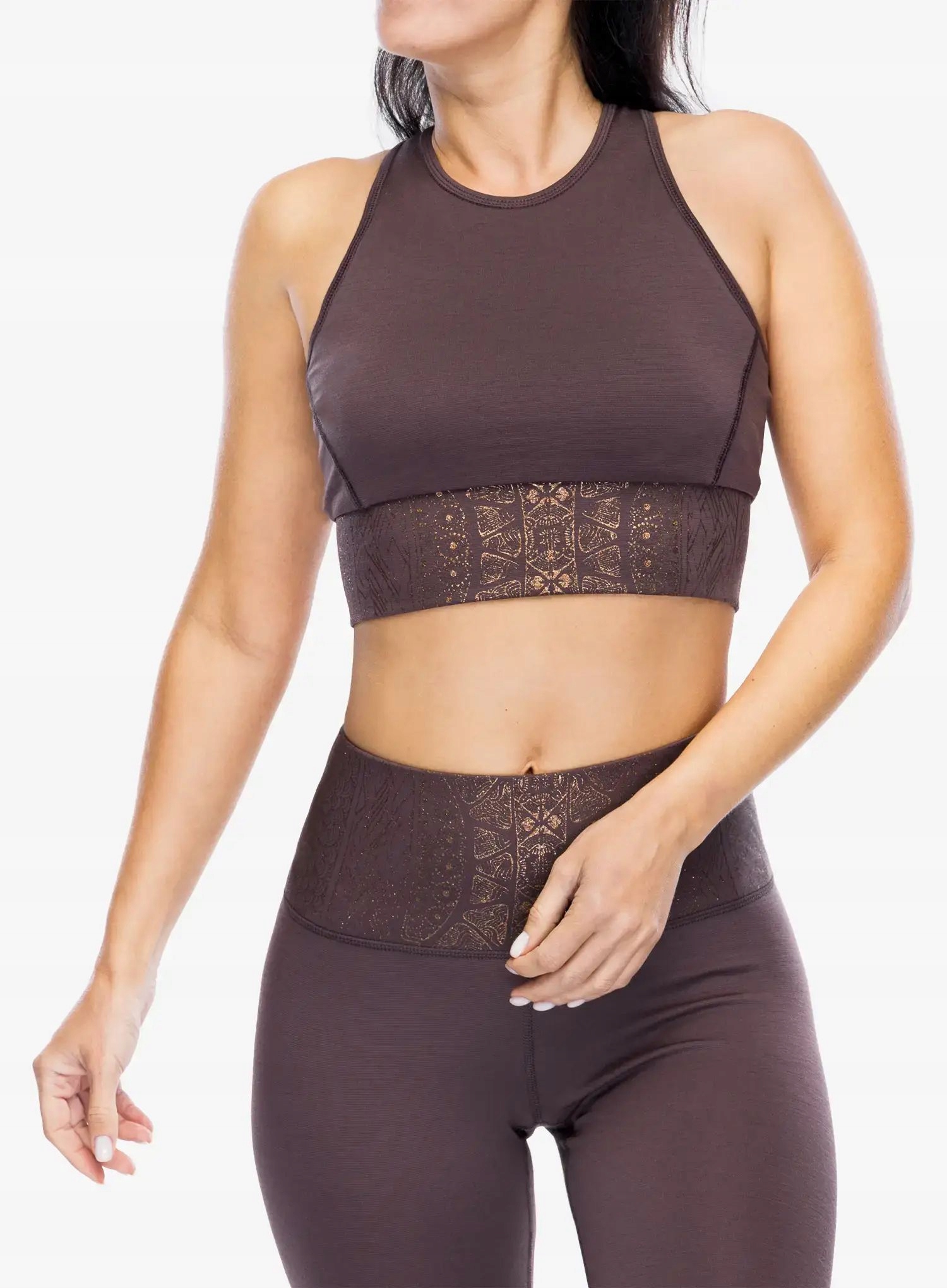 Dámský top Super.natural Arabesque Lf Top raisin/copper Xs