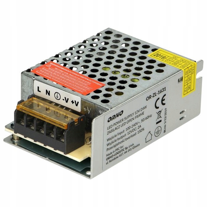 Zasilacz open frame12VDC 25W, IP20 OR-ZL-1631 Orno