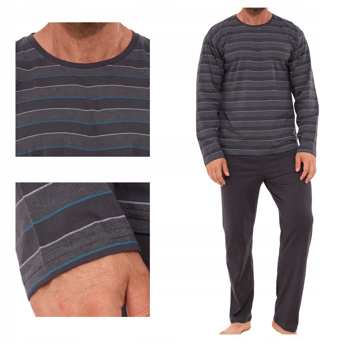 Cornette Pánské bavlněné pyžamo s dlouhým rukávem Various 138/57 L