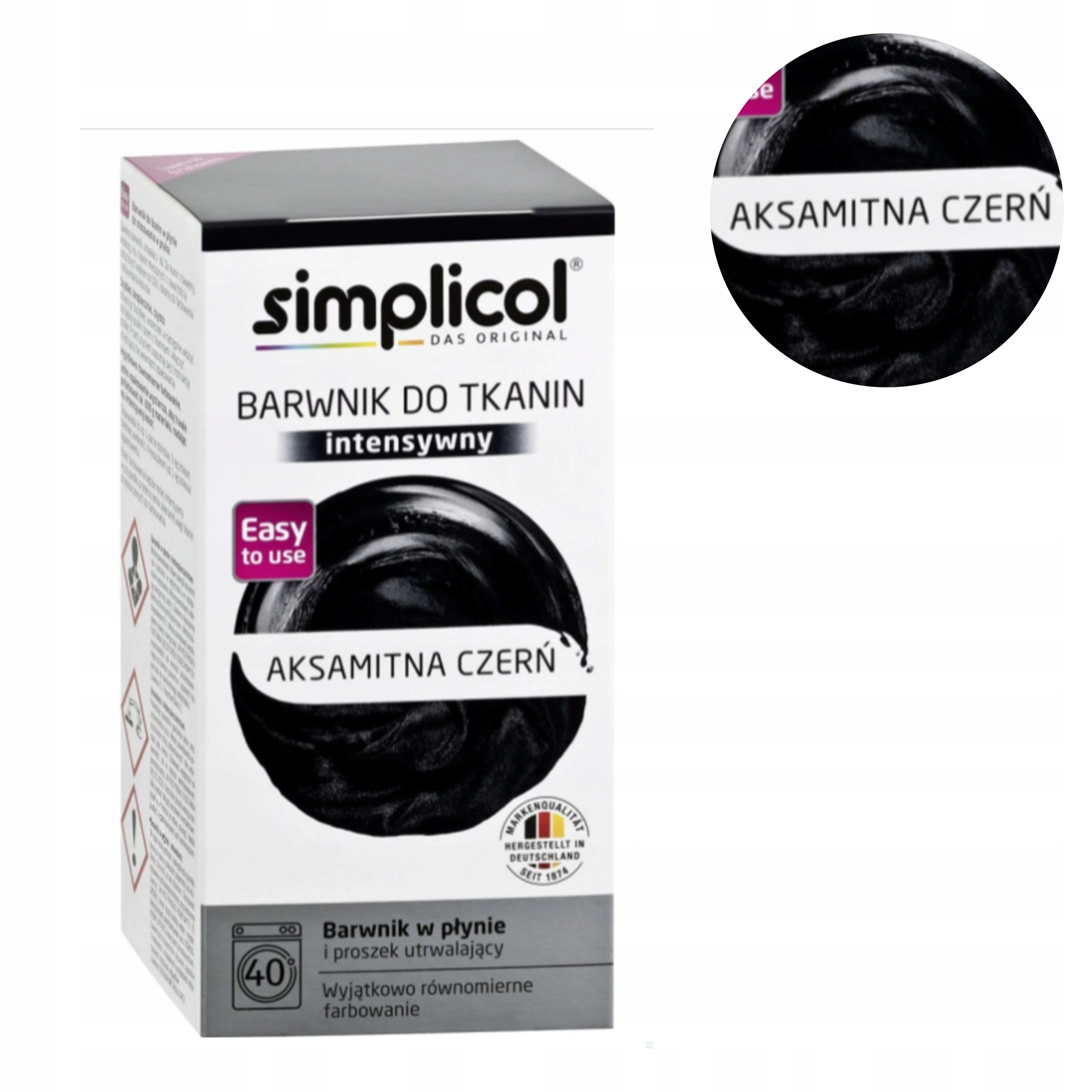 

Simplicol Farba Do Ubrań Tkanin Barwnik Czarna