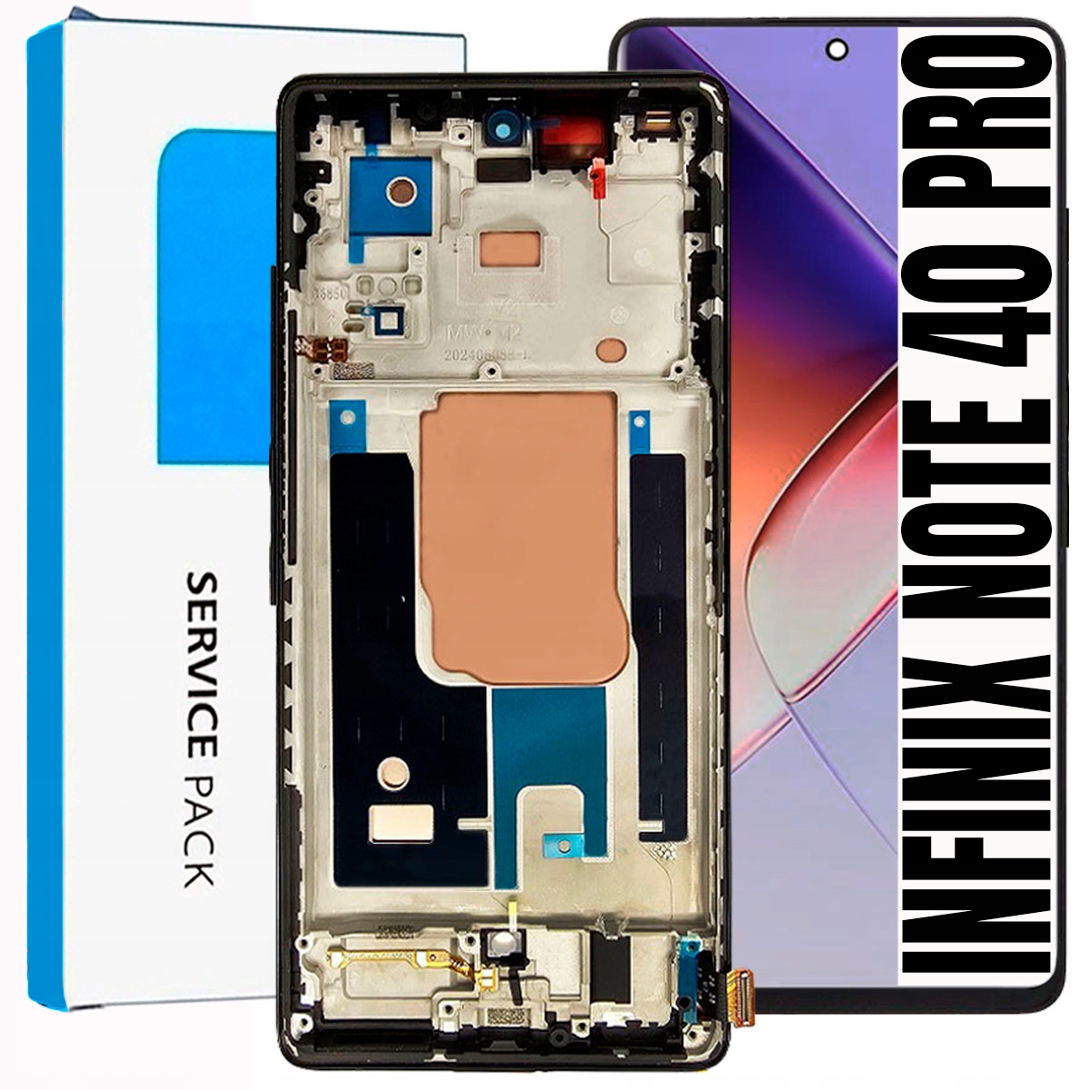 Displej Pro Infinix Note 40 Pro 4G 5G Originál Obrazovka Rámeček