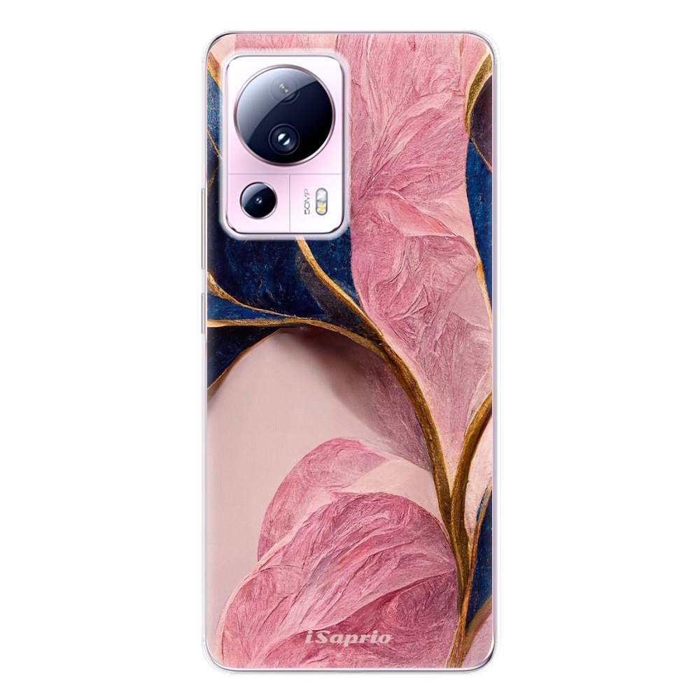 Silikonowe etui iSaprio Pink Blue Leaves do Xiaomi 13 Lite
