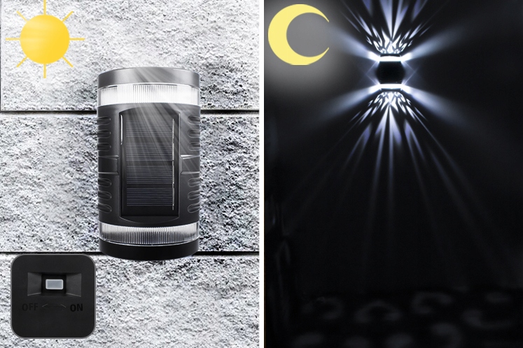 KINKIET z FOTOWOLTAIKĄ Góra Dół 6500k Wzory Rodzaj gwintu zintegrowane źródło LED