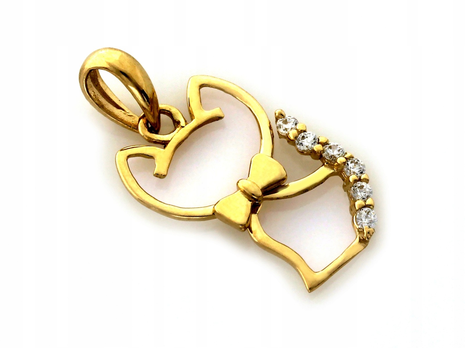 Dámský zlatý přívěsek 585 se zirkony pro maminku 14k