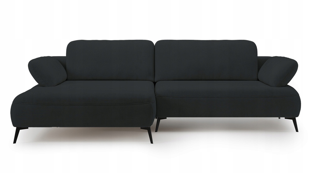 Rohová Sedací Souprava s funkcí spaní Avolla s úložným prostorem, grafitová žinylka, levá