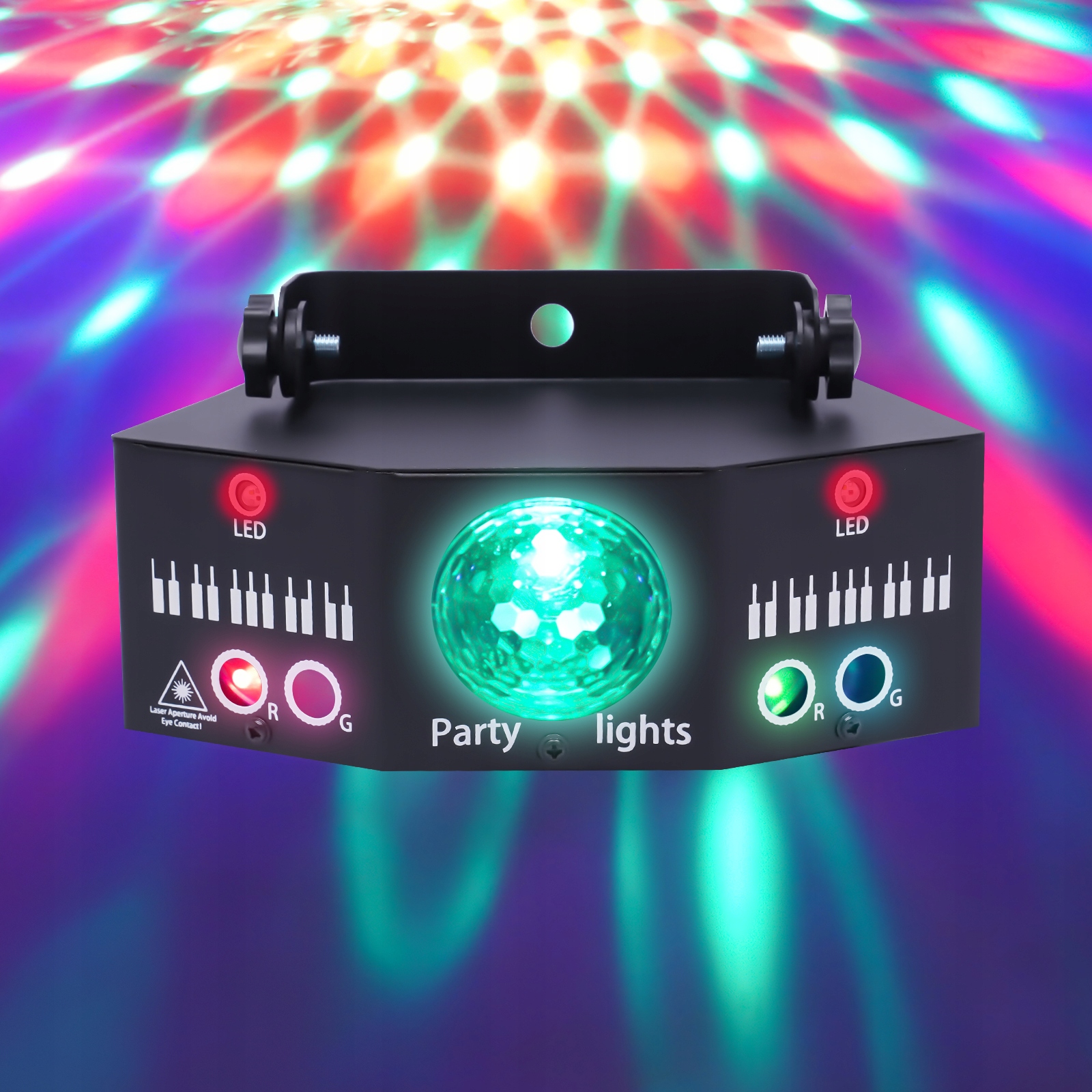 10W 7 oczu LED RGB Światła laserowe sceniczne Model Sterowanie dźwiękiem, Stroboskop, Samobieżny, DMX