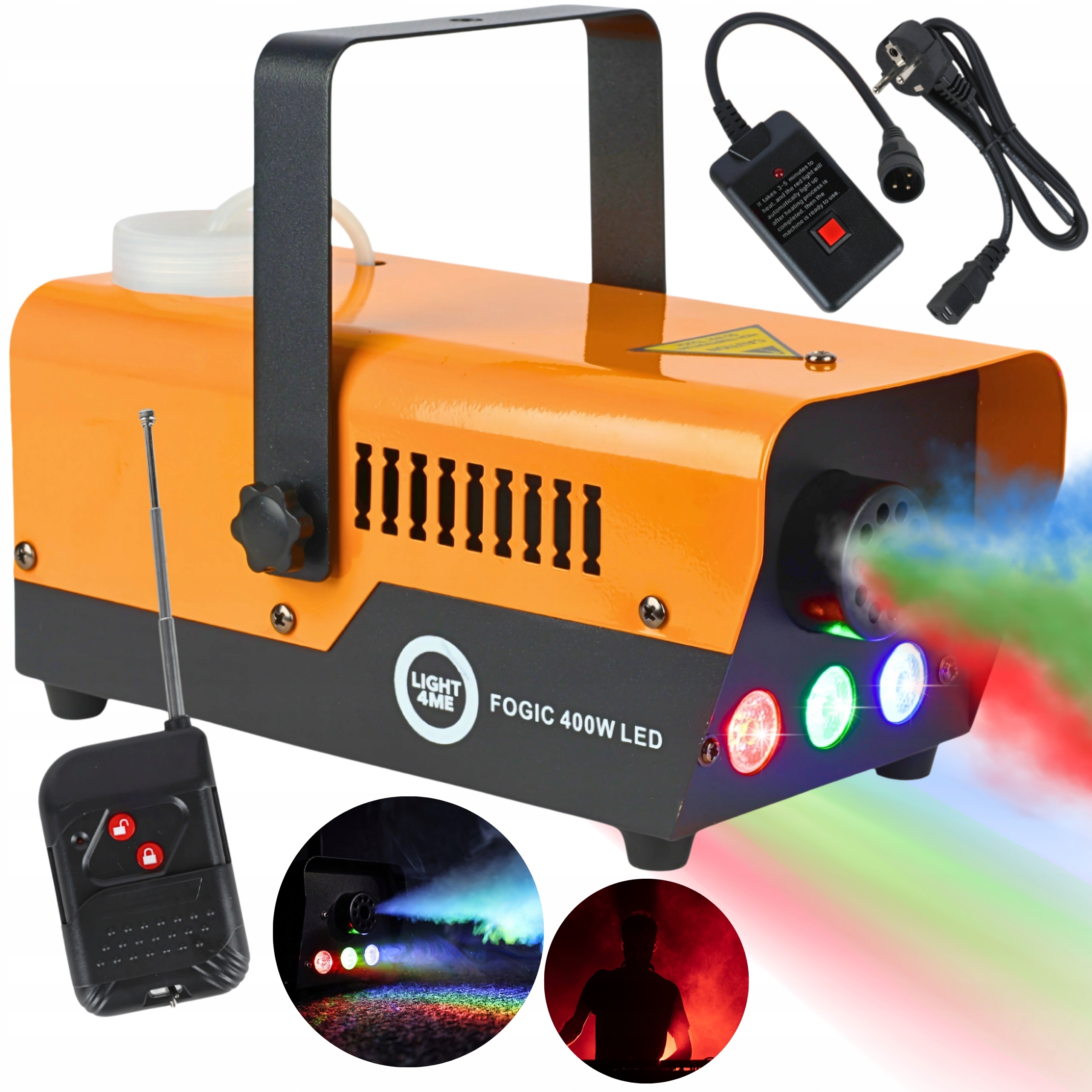 Wytwornica Dymu Mgły Zadymiarka Maszyna Do Dymu Mocna Efekt Led Rgb Pilot